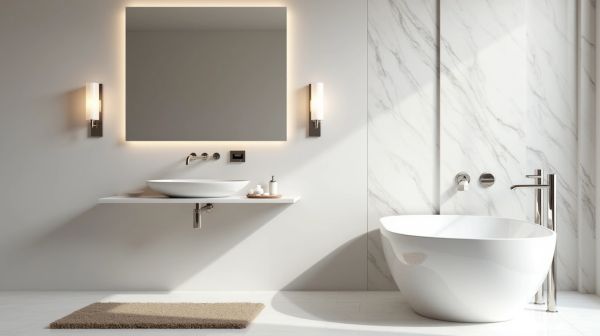 L'éclairage parfait pour votre salle de bain avec des appliques